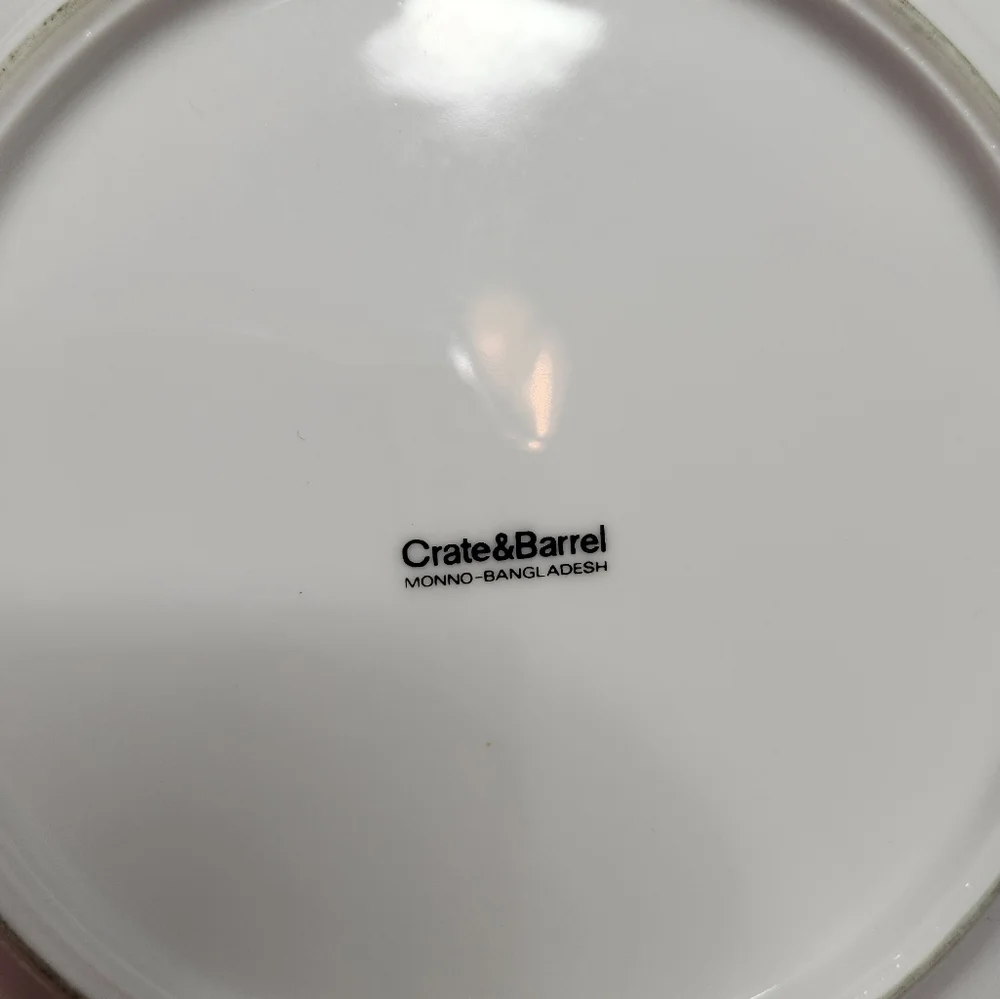 Crate&Barrel Gold Fruit Plates Dish Set